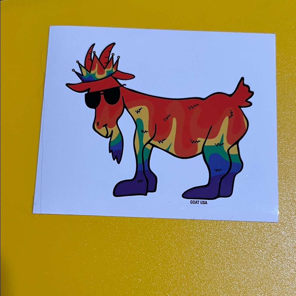 Rainbow Goat Art Print